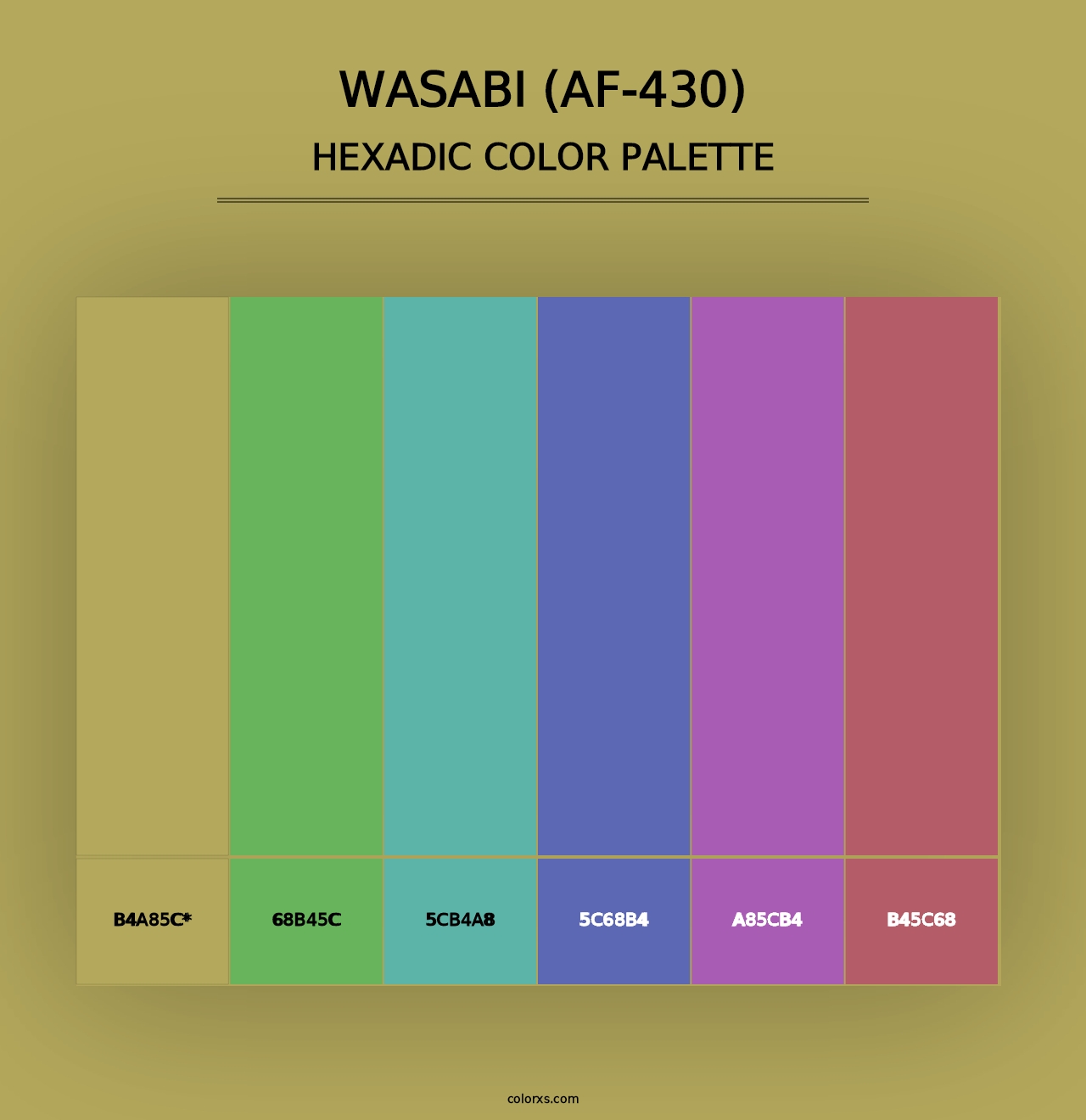 Wasabi (AF-430) - Hexadic Color Palette