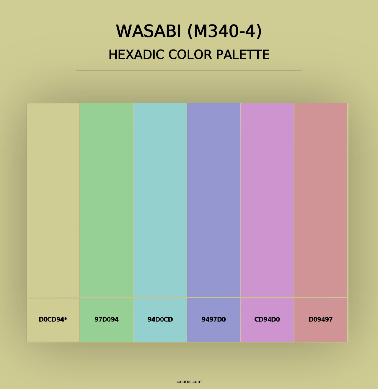 Wasabi (M340-4) - Hexadic Color Palette