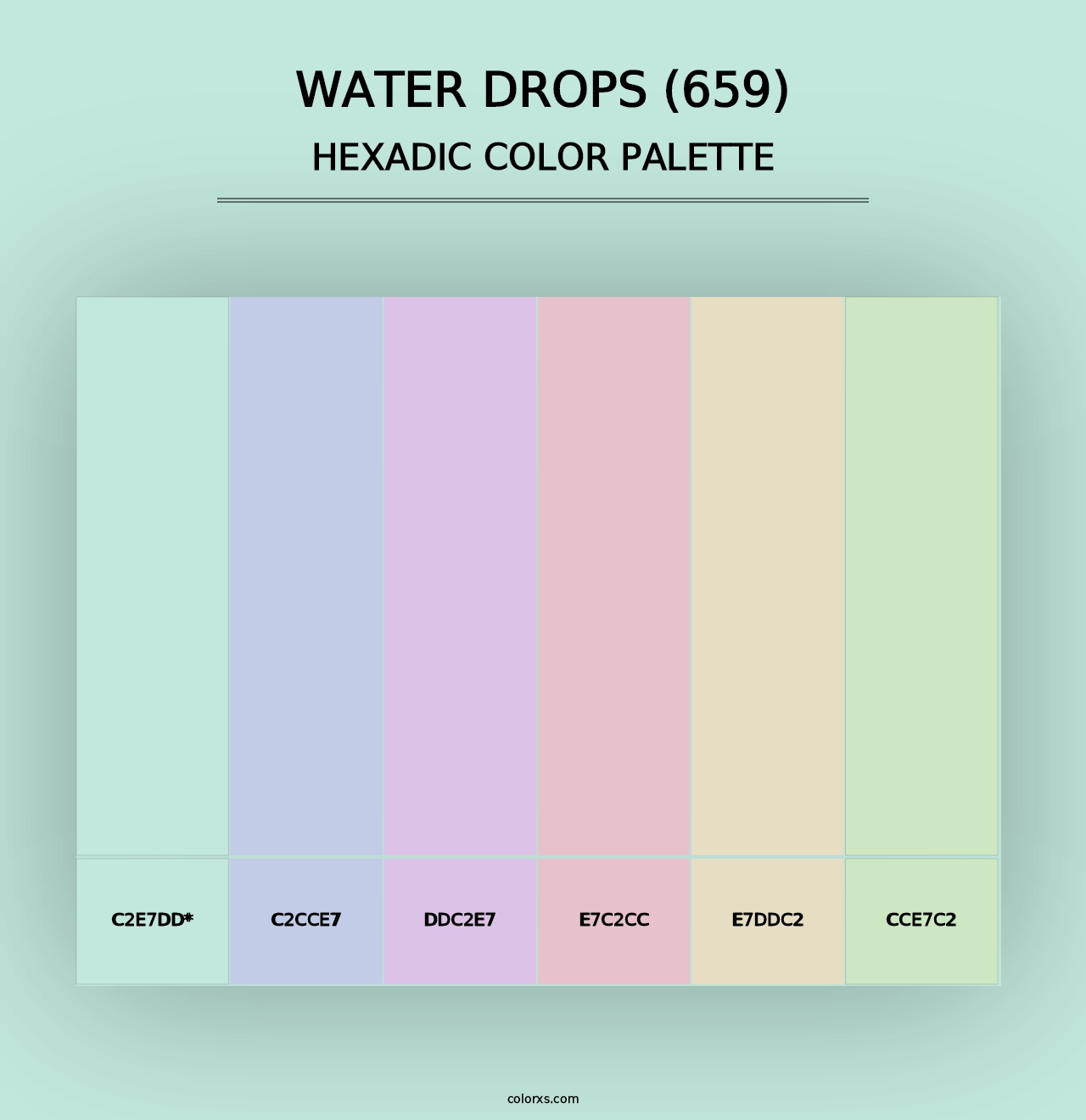 Water Drops (659) - Hexadic Color Palette