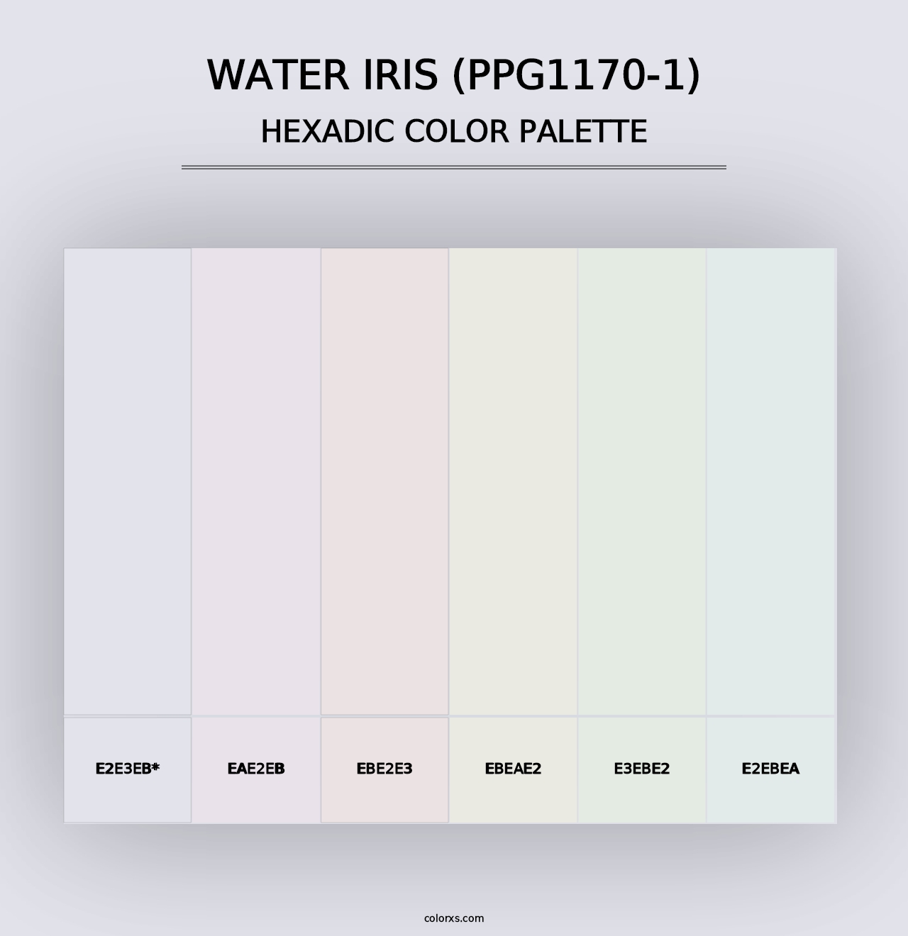 Water Iris (PPG1170-1) - Hexadic Color Palette