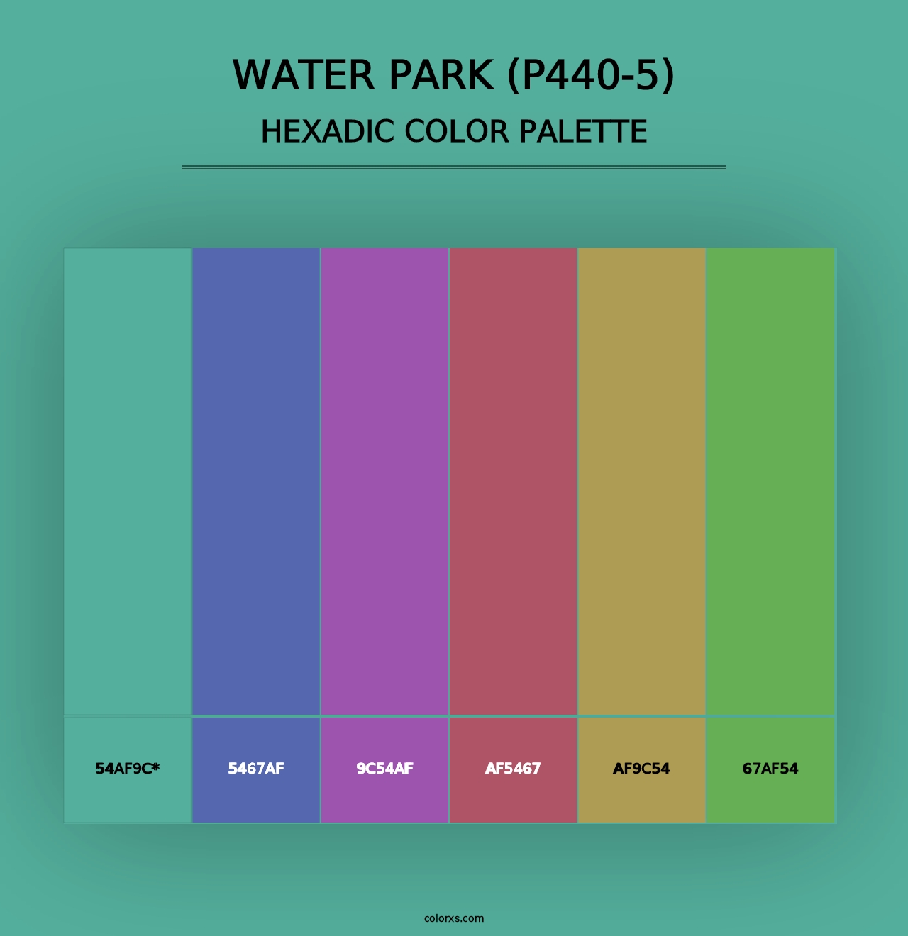 Water Park (P440-5) - Hexadic Color Palette