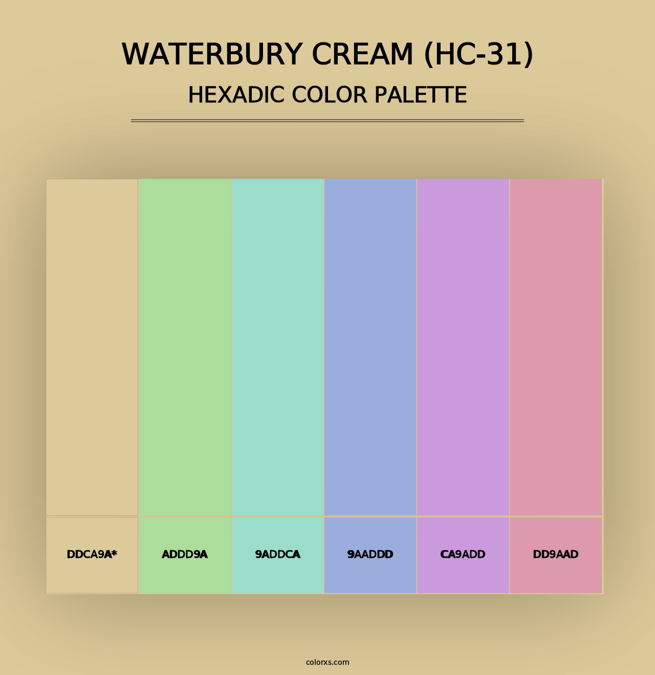 Waterbury Cream (HC-31) - Hexadic Color Palette