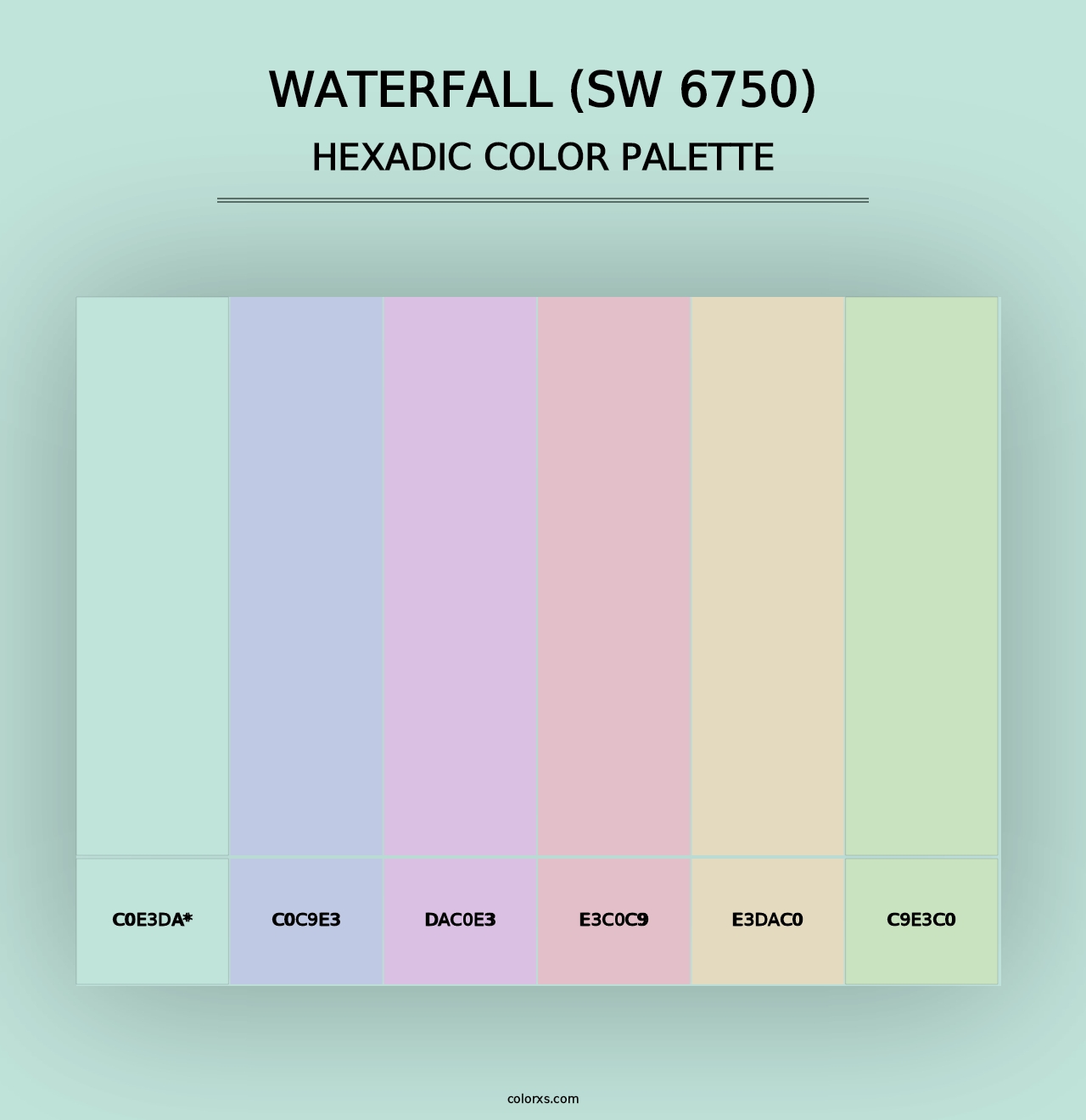 Waterfall (SW 6750) - Hexadic Color Palette