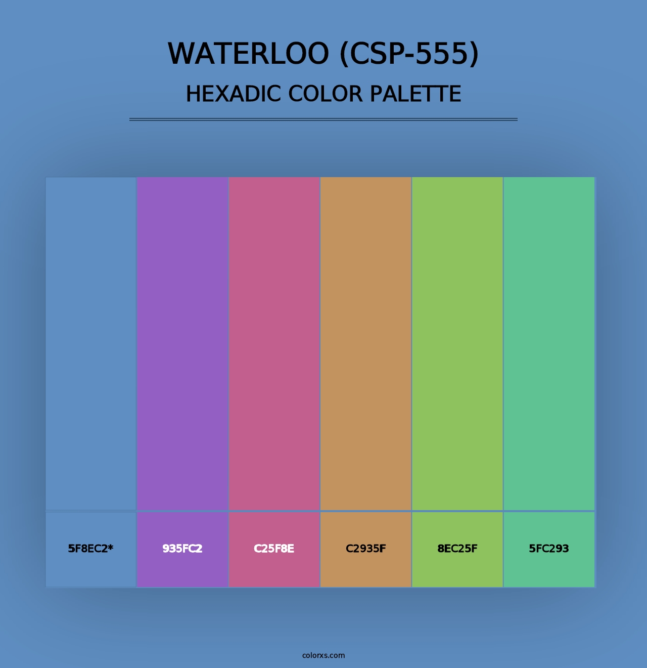 Waterloo (CSP-555) - Hexadic Color Palette