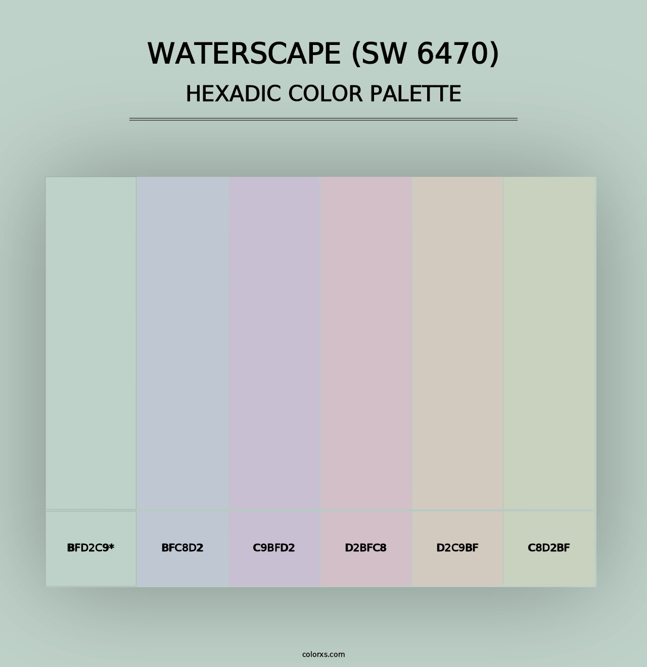 Waterscape (SW 6470) - Hexadic Color Palette