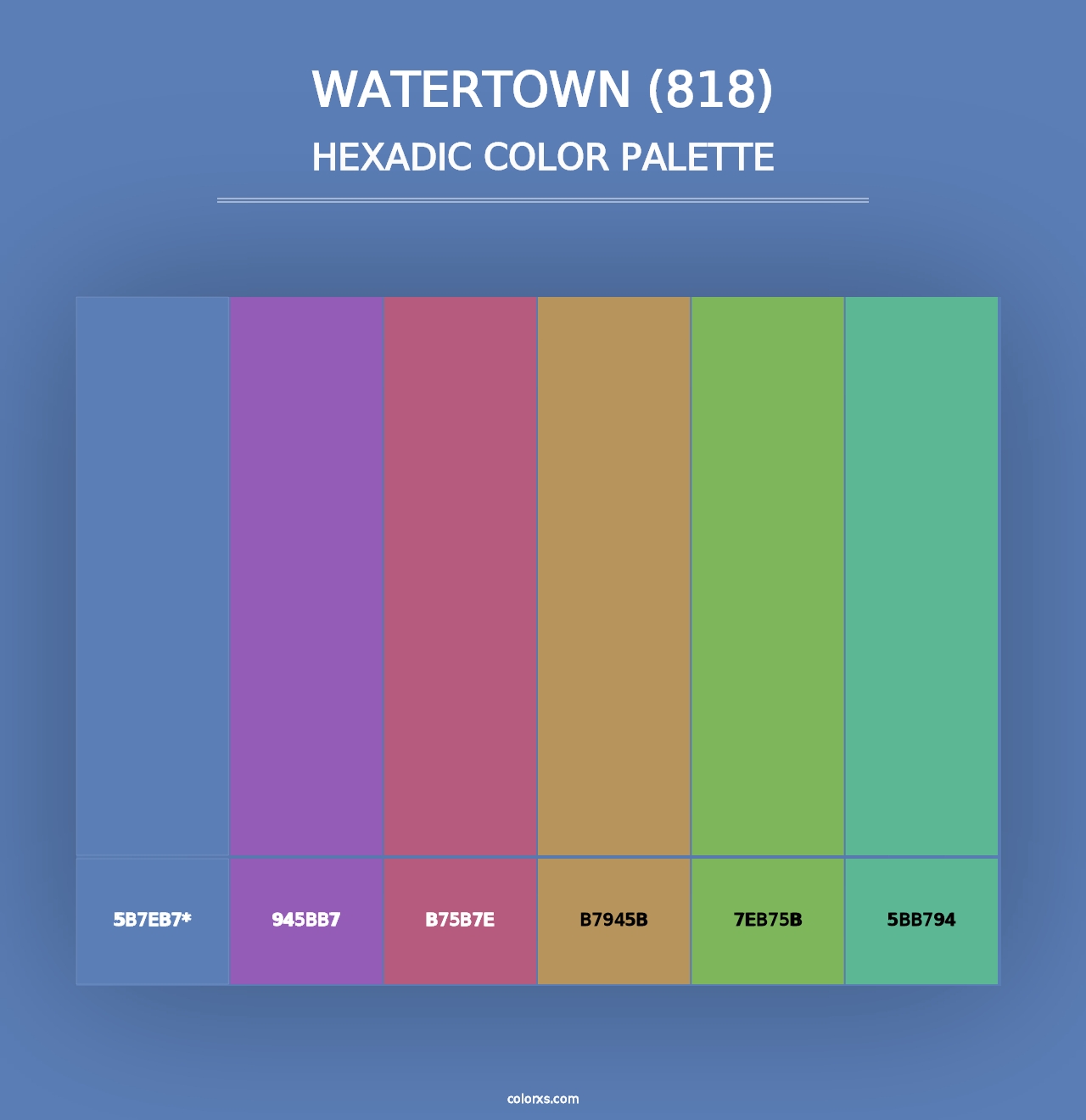 Watertown (818) - Hexadic Color Palette