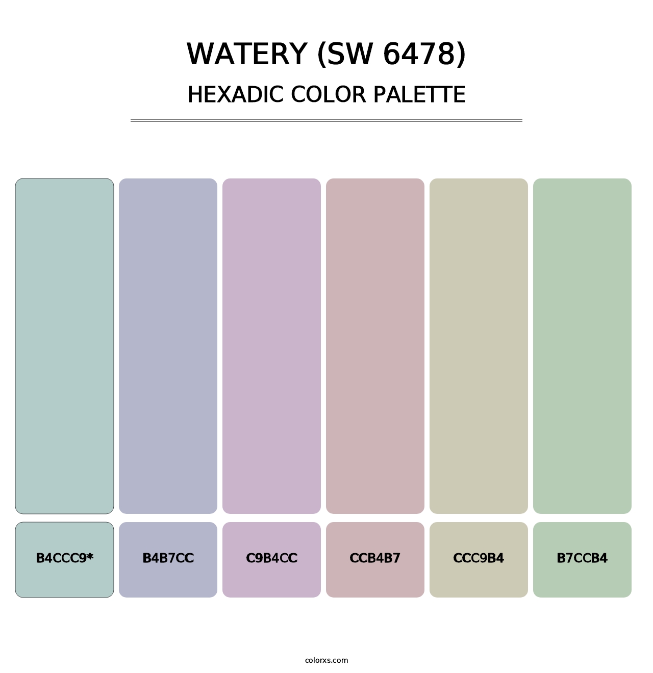 Watery (SW 6478) - Hexadic Color Palette