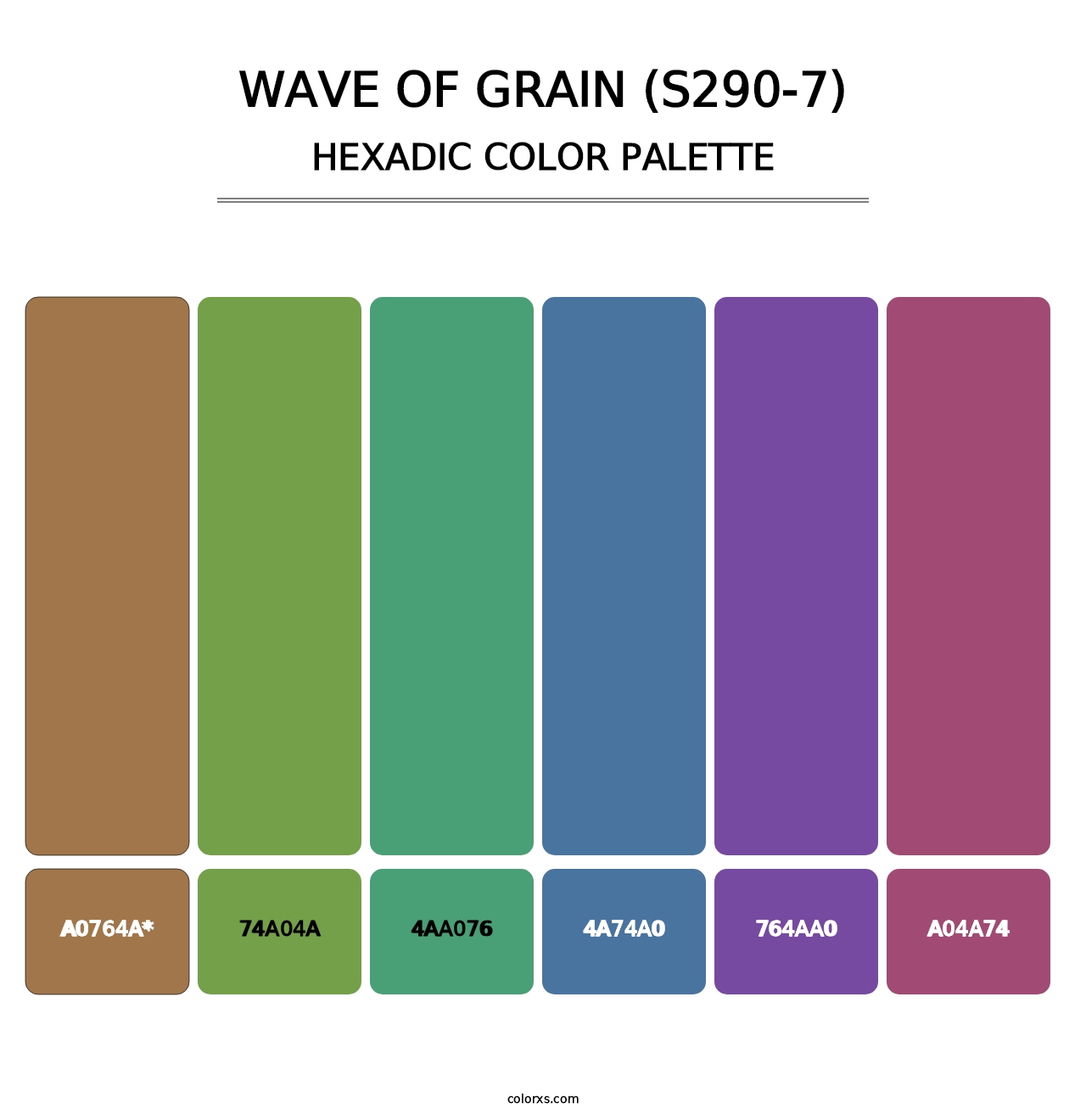 Wave Of Grain (S290-7) - Hexadic Color Palette