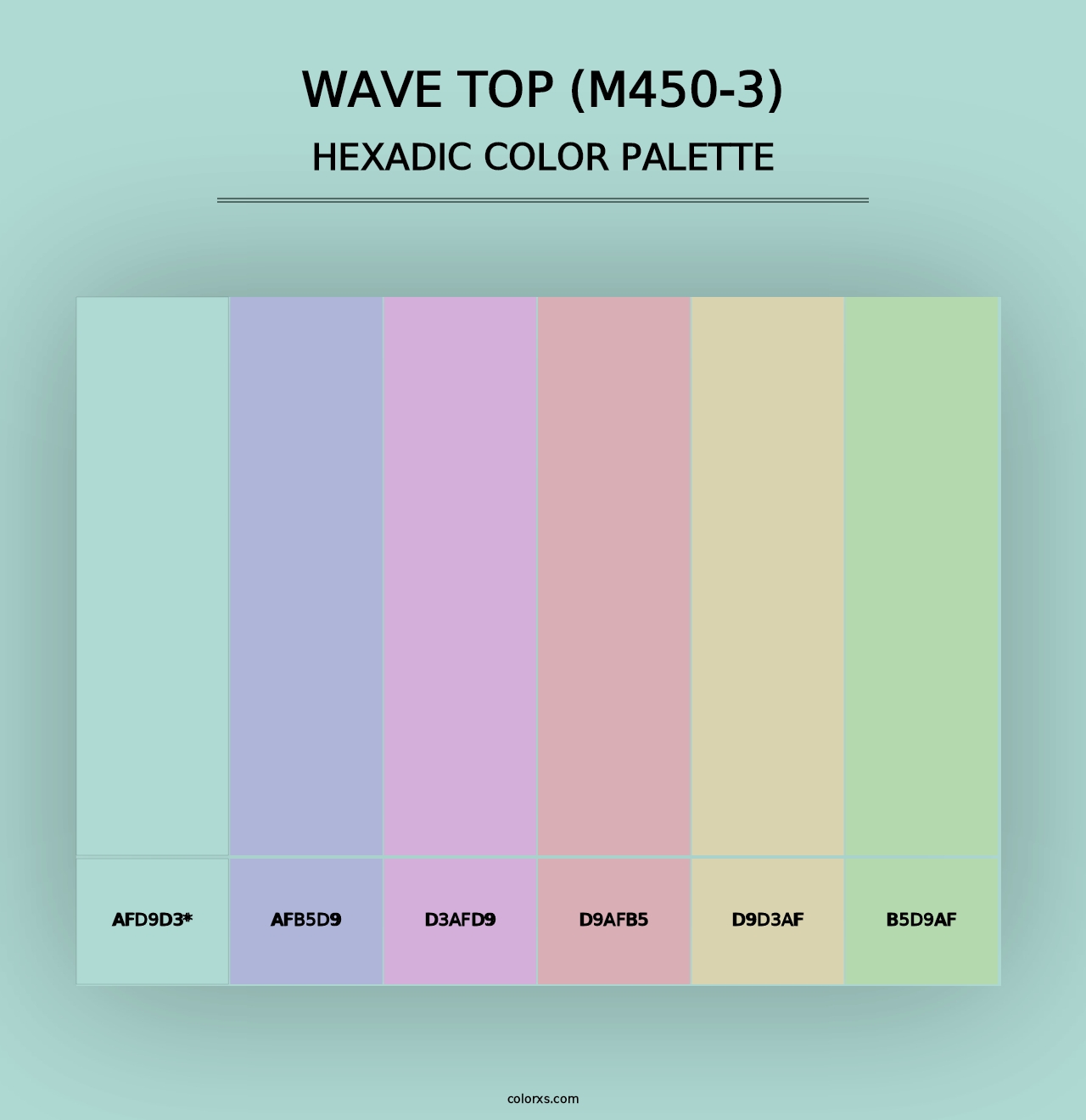 Wave Top (M450-3) - Hexadic Color Palette