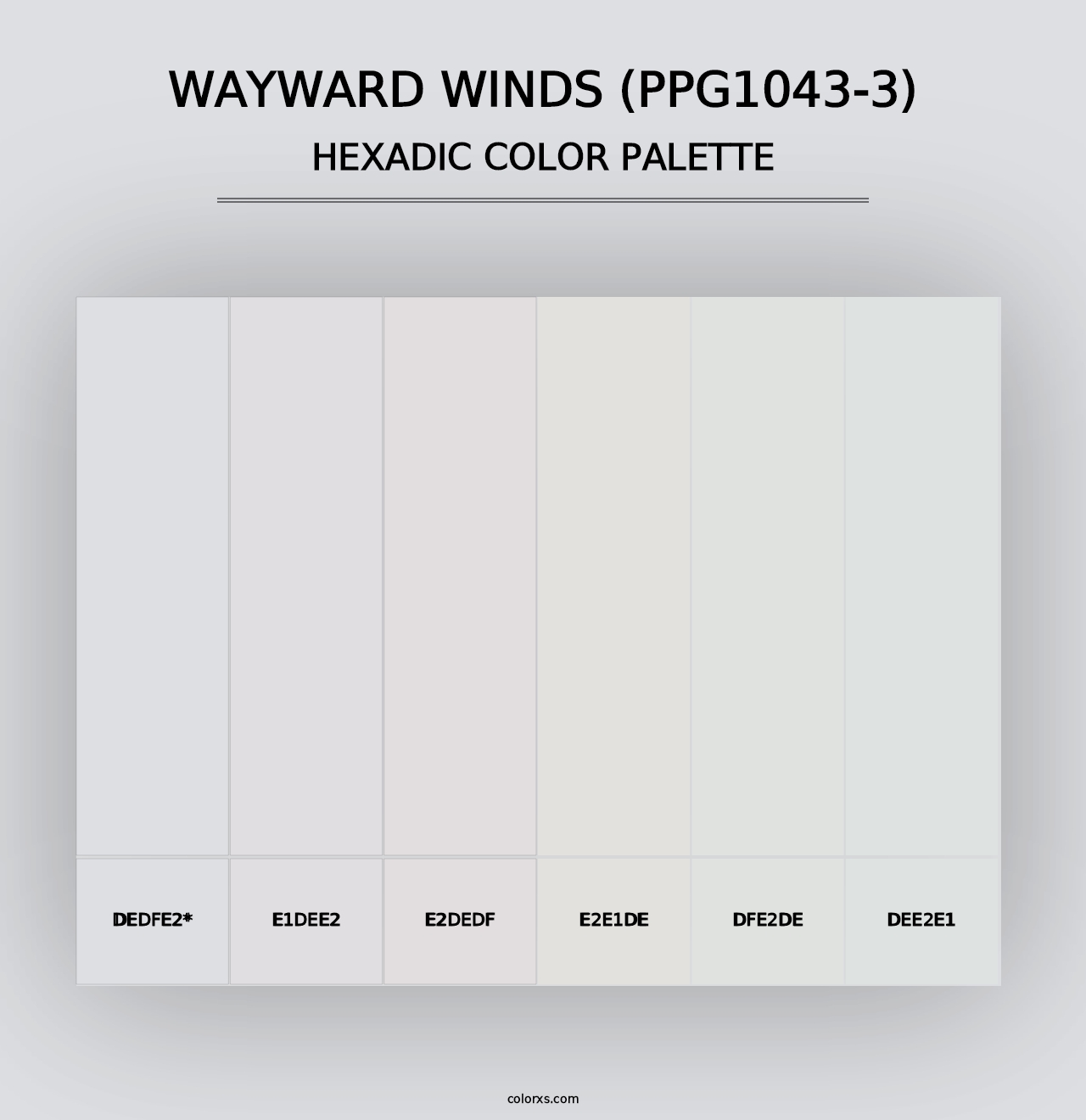 Wayward Winds (PPG1043-3) - Hexadic Color Palette