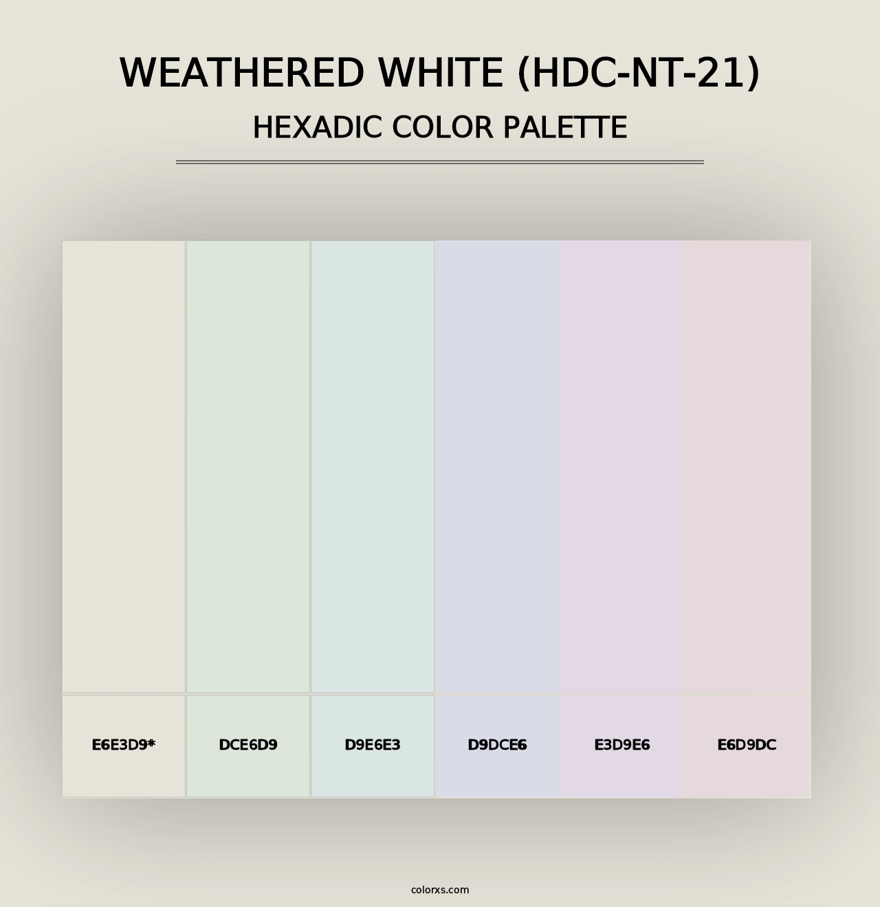 Weathered White (HDC-NT-21) - Hexadic Color Palette