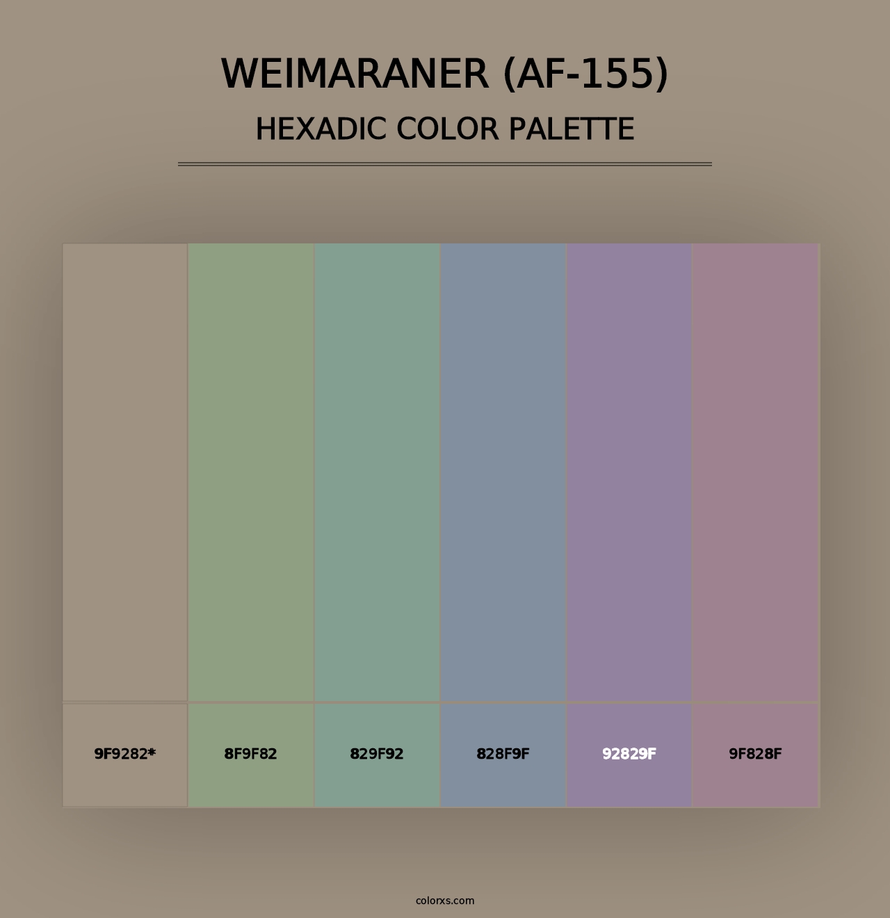 Weimaraner (AF-155) - Hexadic Color Palette