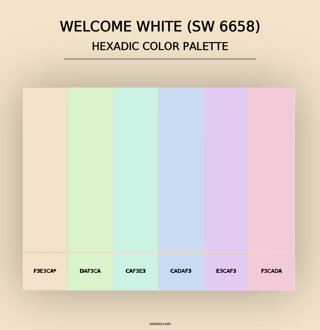 Welcome White (SW 6658) - Hexadic Color Palette