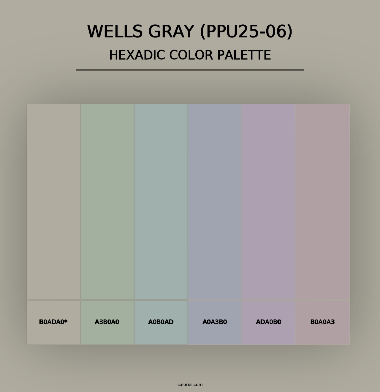 Wells Gray (PPU25-06) - Hexadic Color Palette