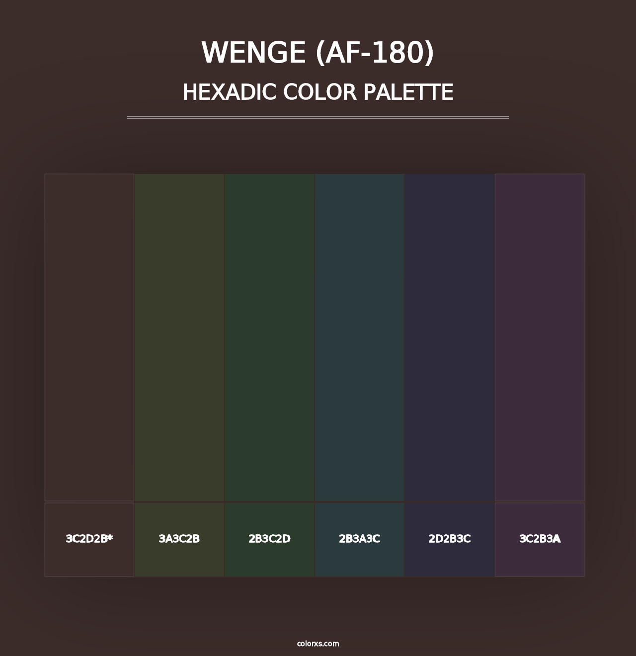 Wenge (AF-180) - Hexadic Color Palette