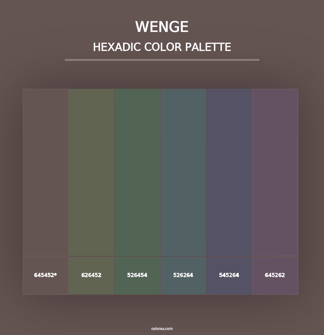 Wenge - Hexadic Color Palette