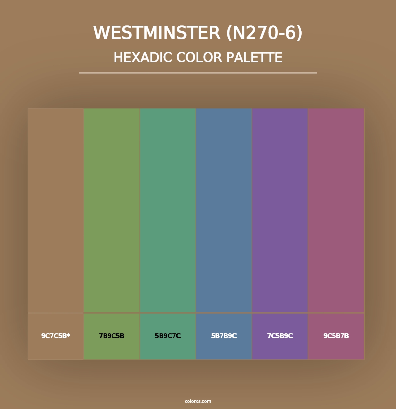 Westminster (N270-6) - Hexadic Color Palette