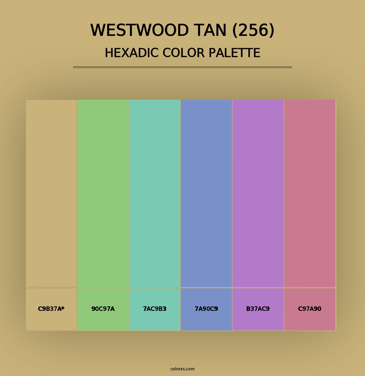 Westwood Tan (256) - Hexadic Color Palette