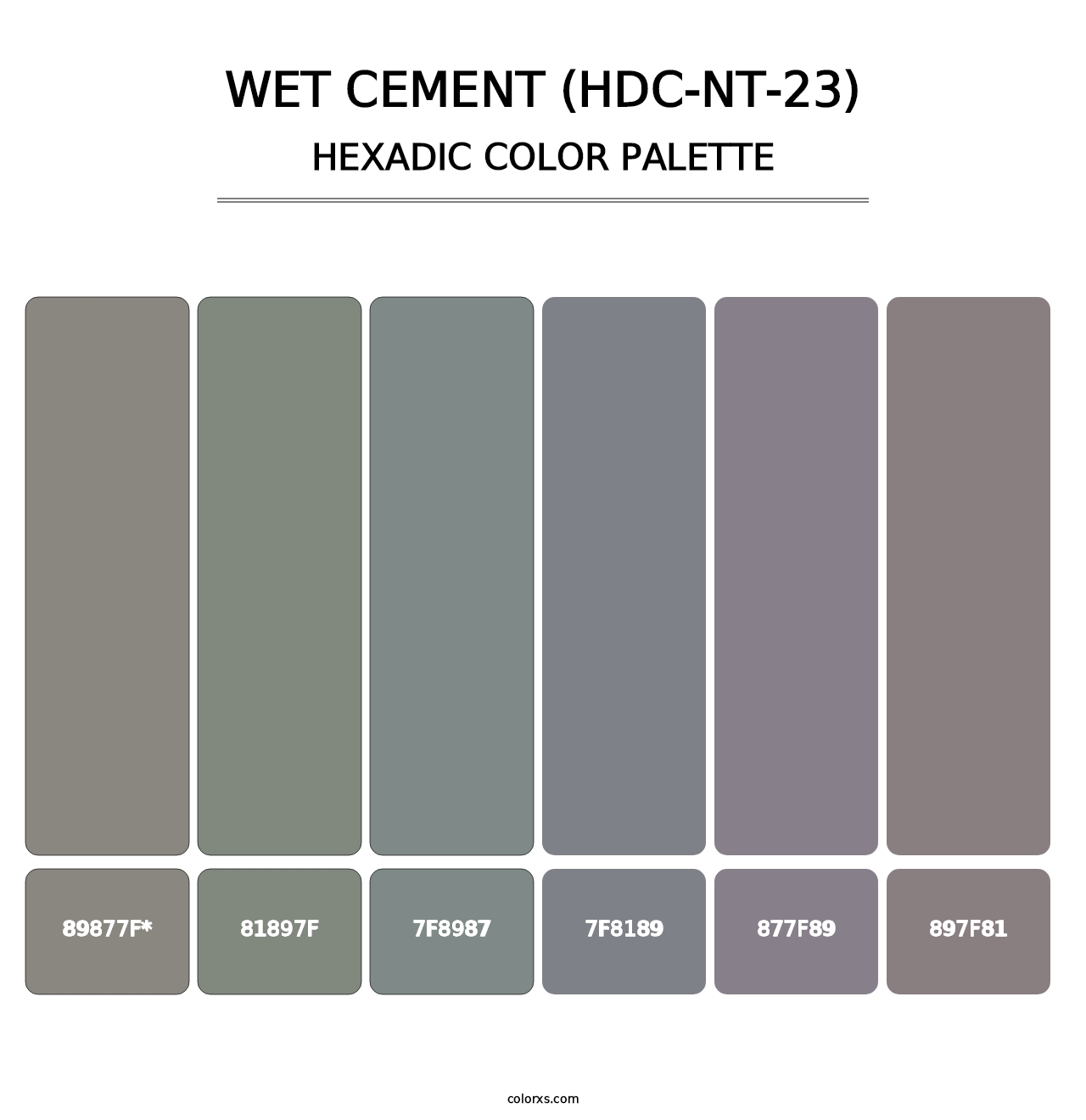 Wet Cement (HDC-NT-23) - Hexadic Color Palette