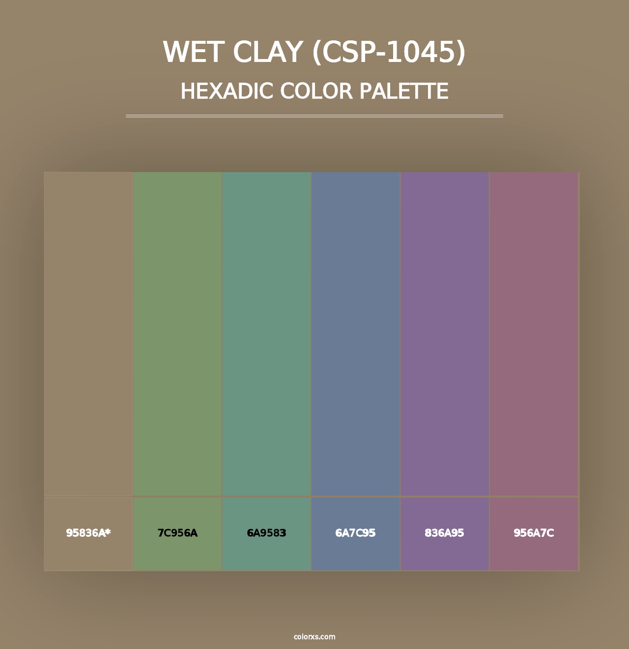 Wet Clay (CSP-1045) - Hexadic Color Palette