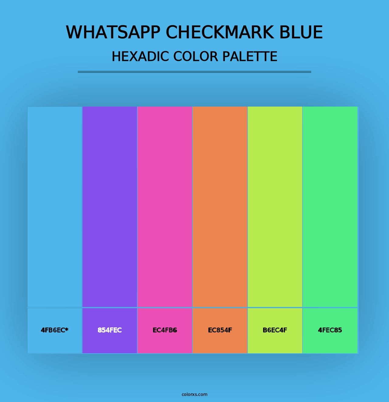 WhatsApp Checkmark Blue - Hexadic Color Palette