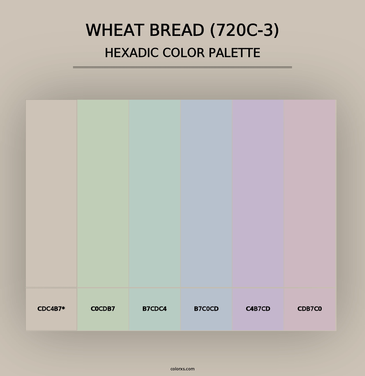 Wheat Bread (720C-3) - Hexadic Color Palette