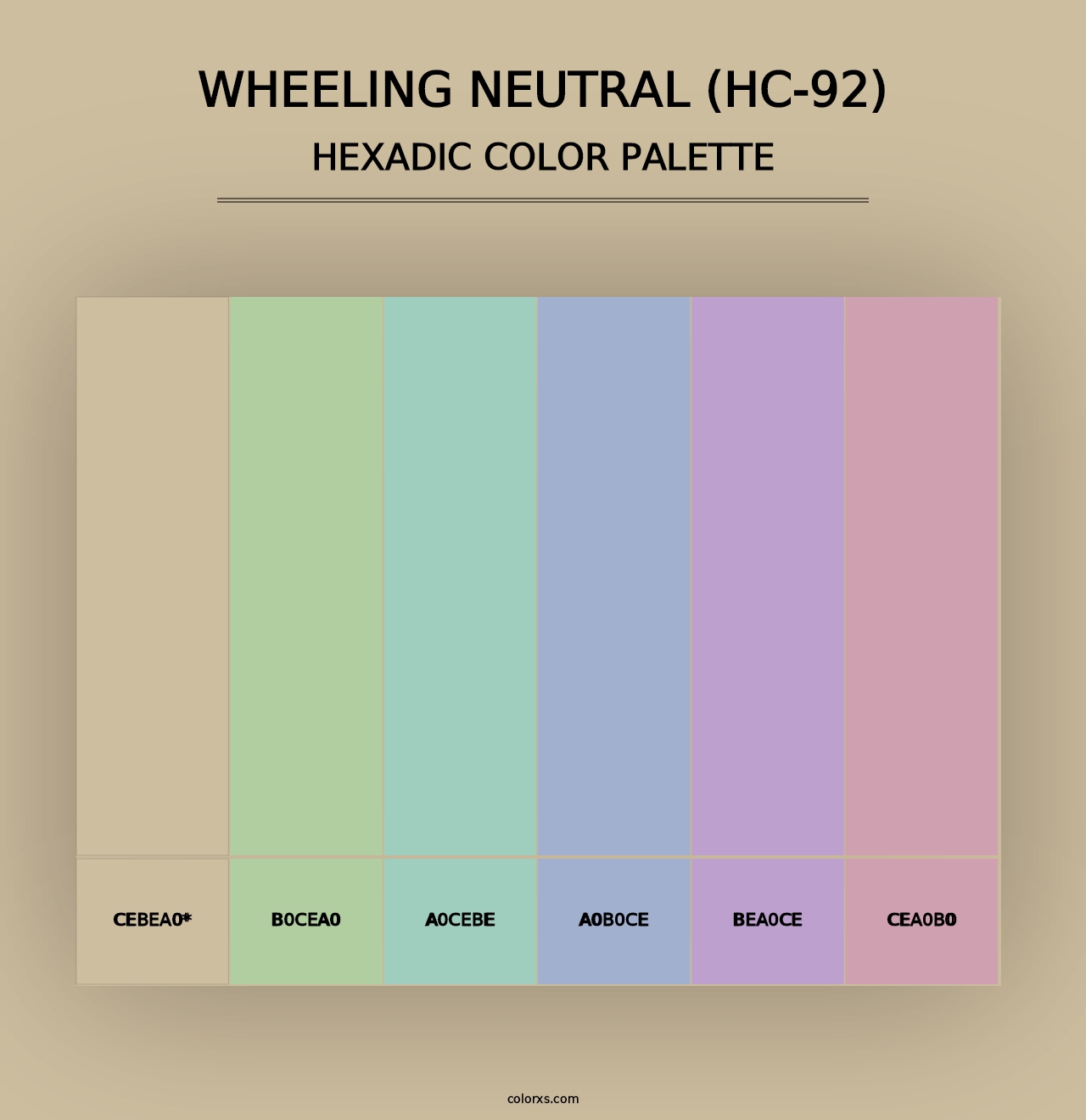 Wheeling Neutral (HC-92) - Hexadic Color Palette