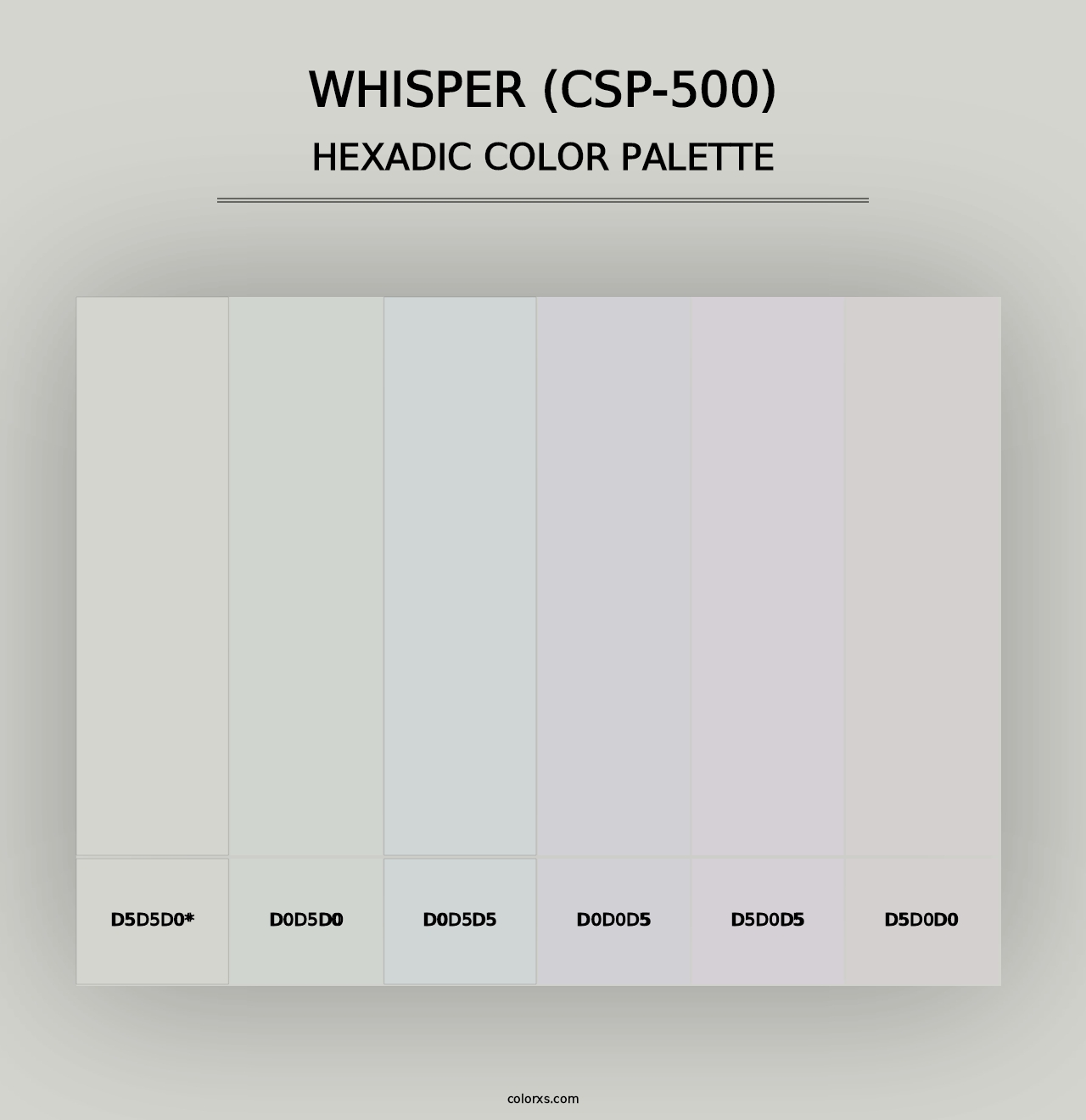 Whisper (CSP-500) - Hexadic Color Palette