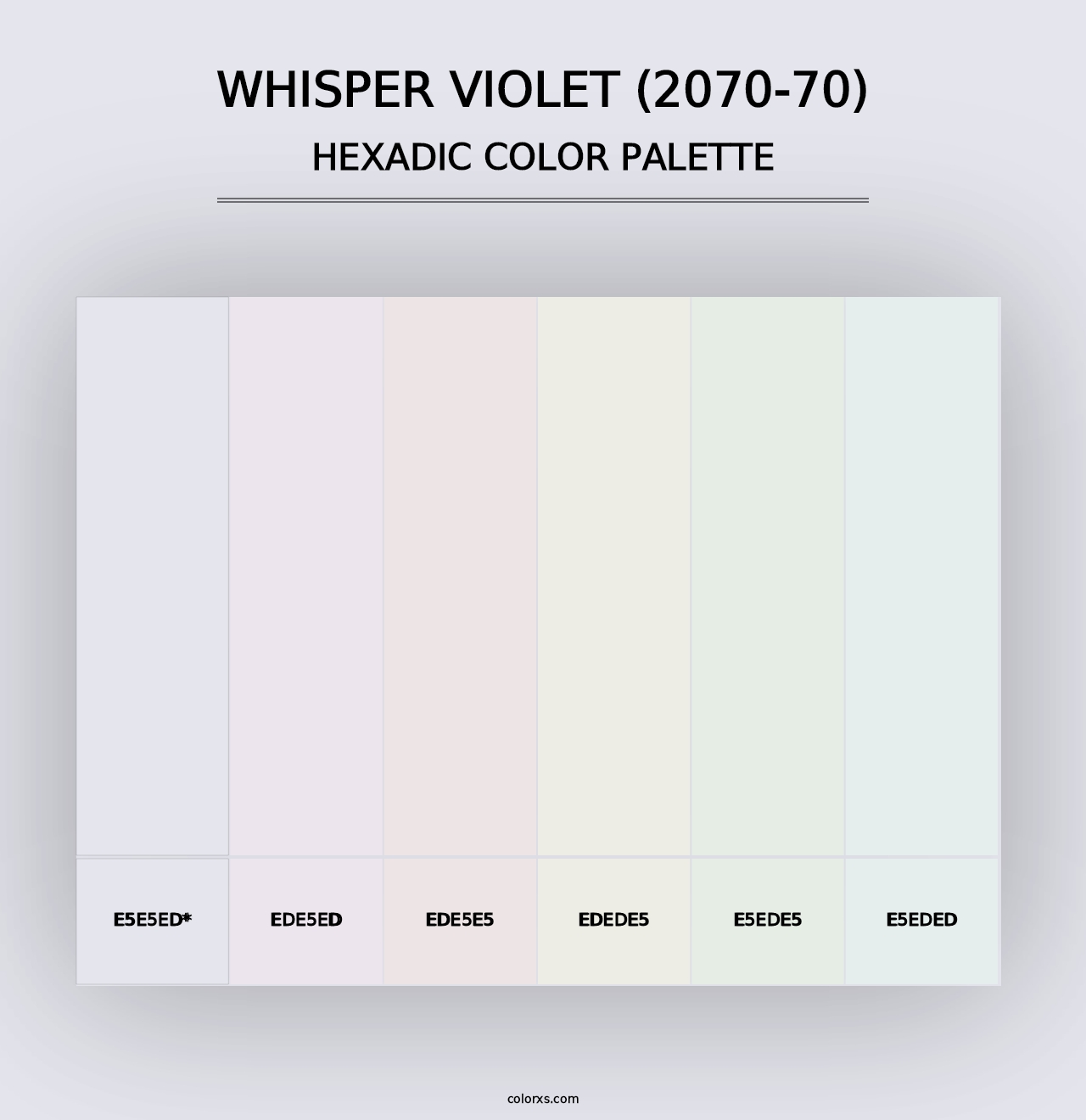 Whisper Violet (2070-70) - Hexadic Color Palette