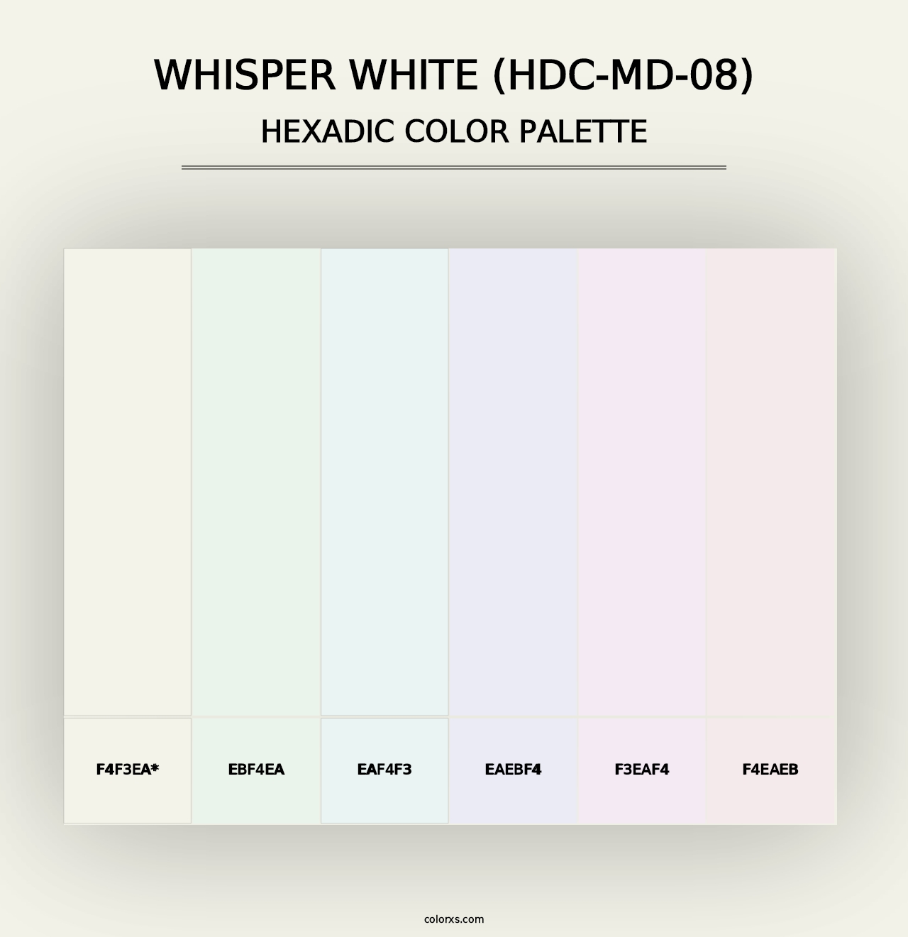 Whisper White (HDC-MD-08) - Hexadic Color Palette