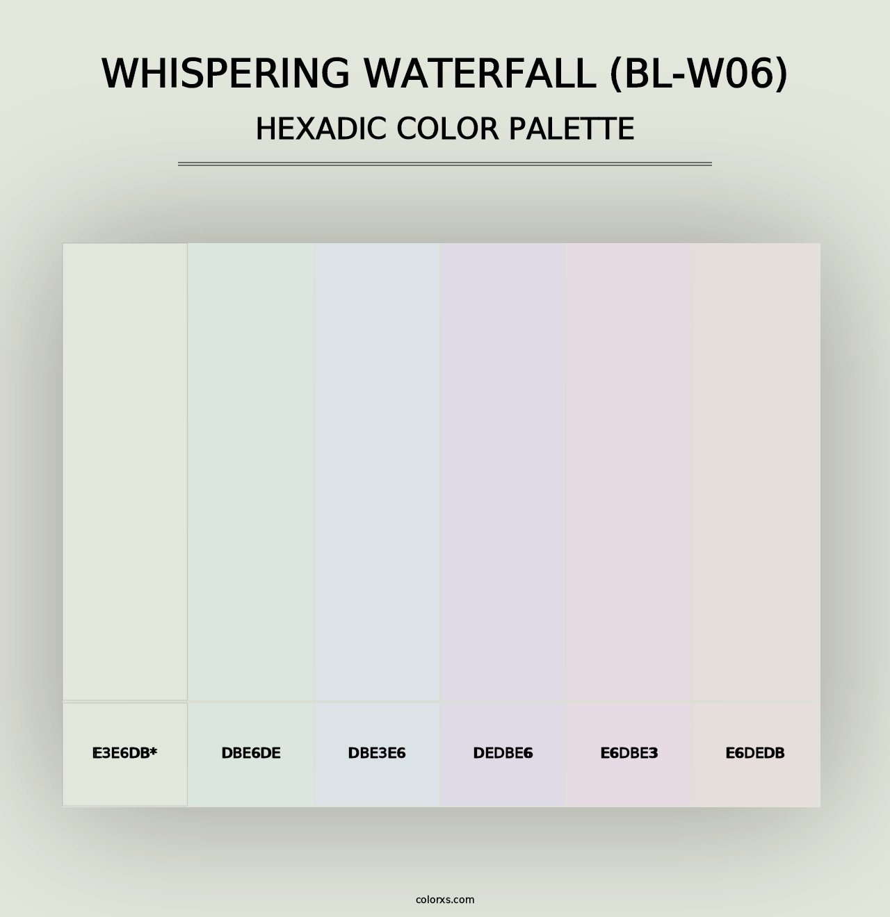 Whispering Waterfall (BL-W06) - Hexadic Color Palette