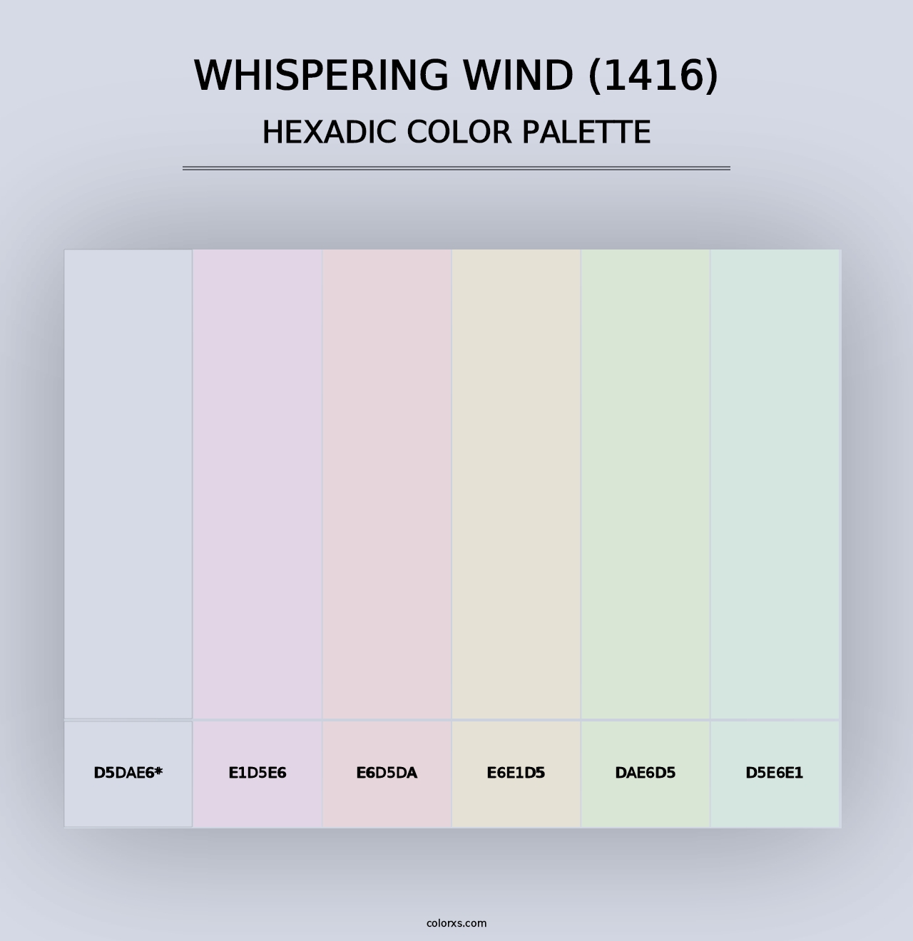 Whispering Wind (1416) - Hexadic Color Palette