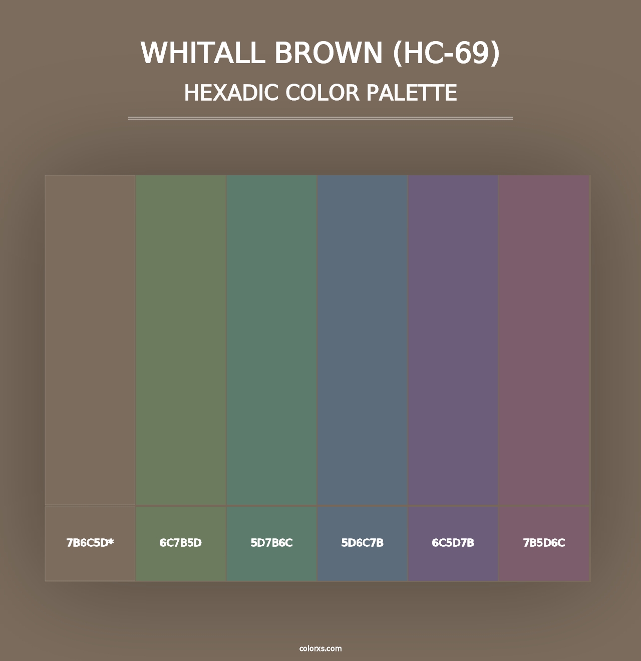 Whitall Brown (HC-69) - Hexadic Color Palette