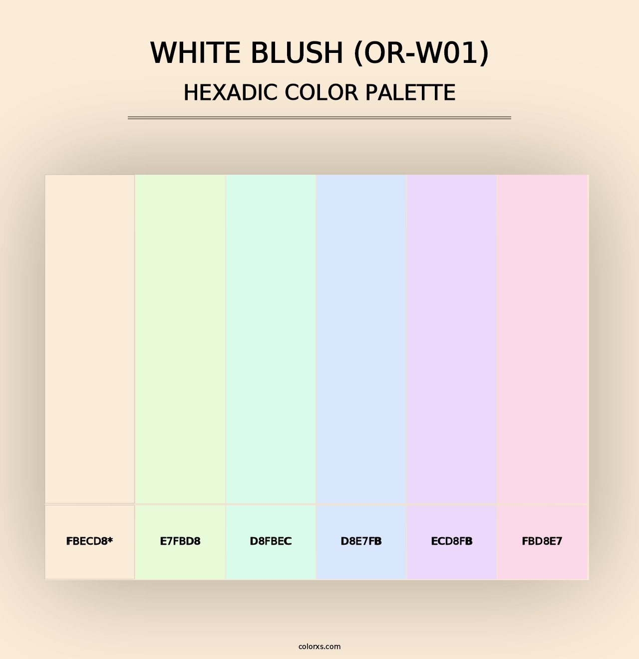 White Blush (OR-W01) - Hexadic Color Palette