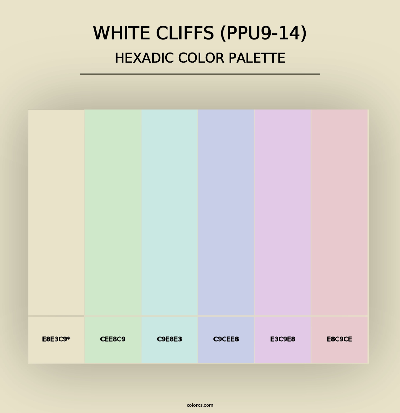 White Cliffs (PPU9-14) - Hexadic Color Palette