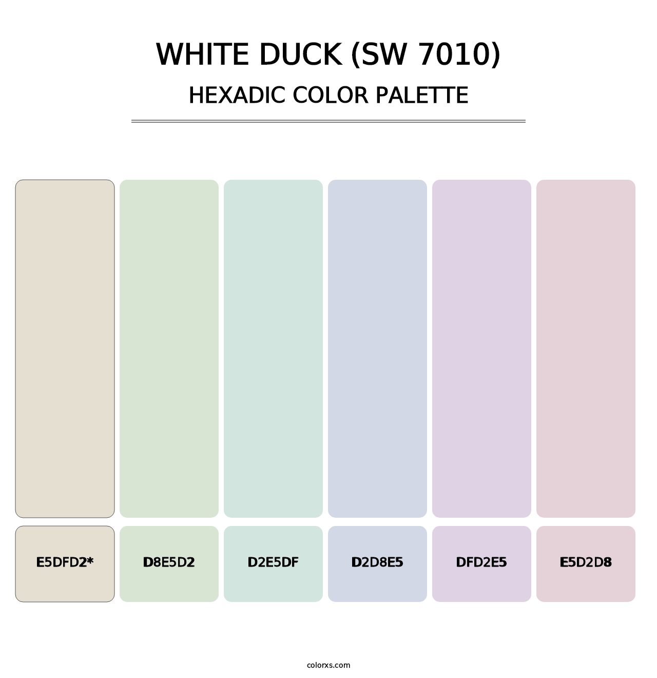 White Duck (SW 7010) - Hexadic Color Palette