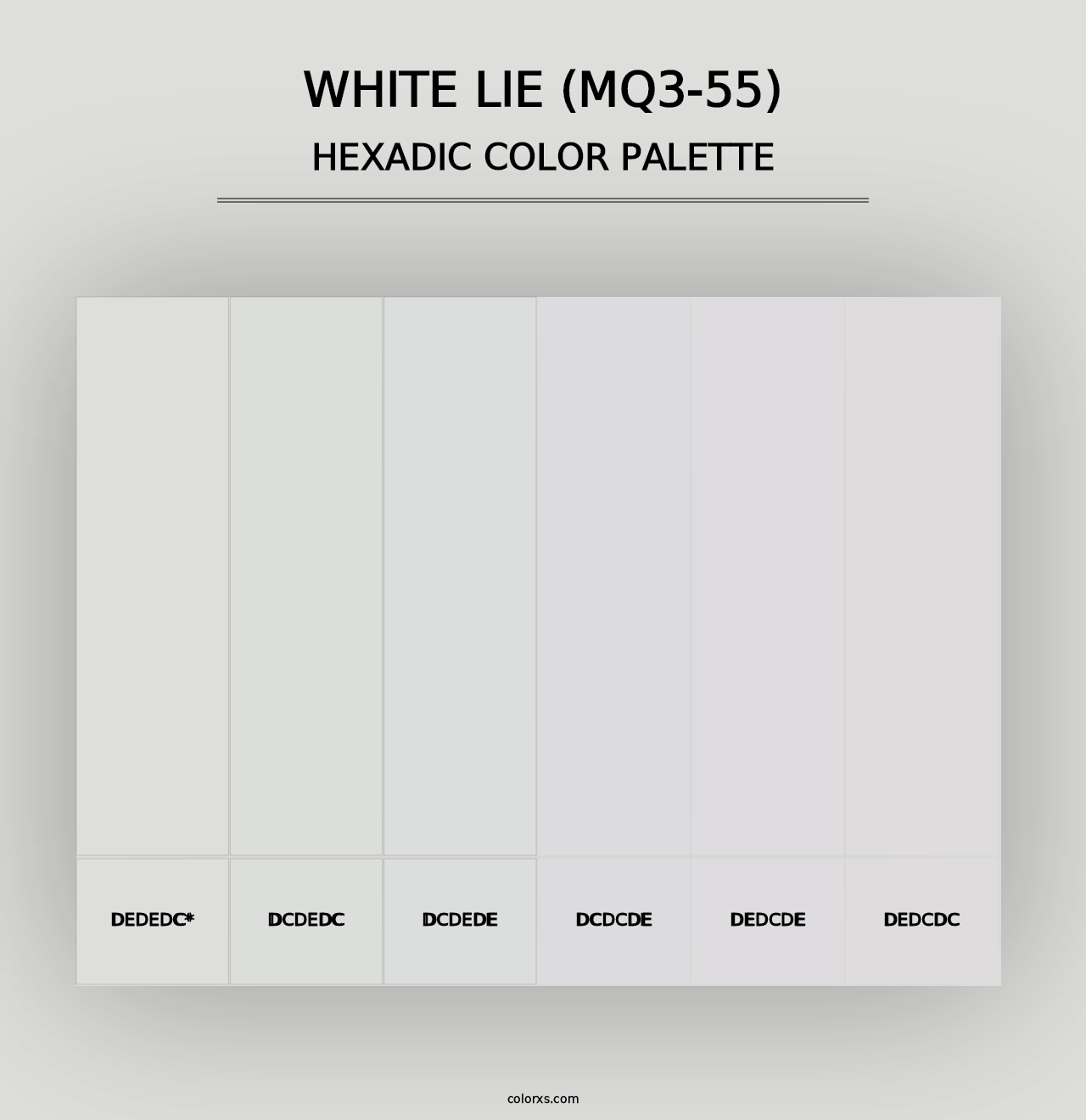 White Lie (MQ3-55) - Hexadic Color Palette