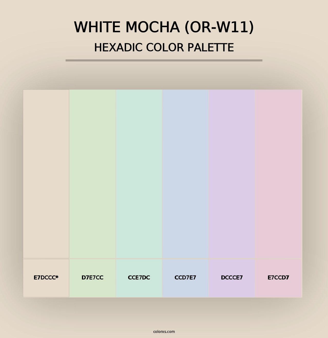 White Mocha (OR-W11) - Hexadic Color Palette