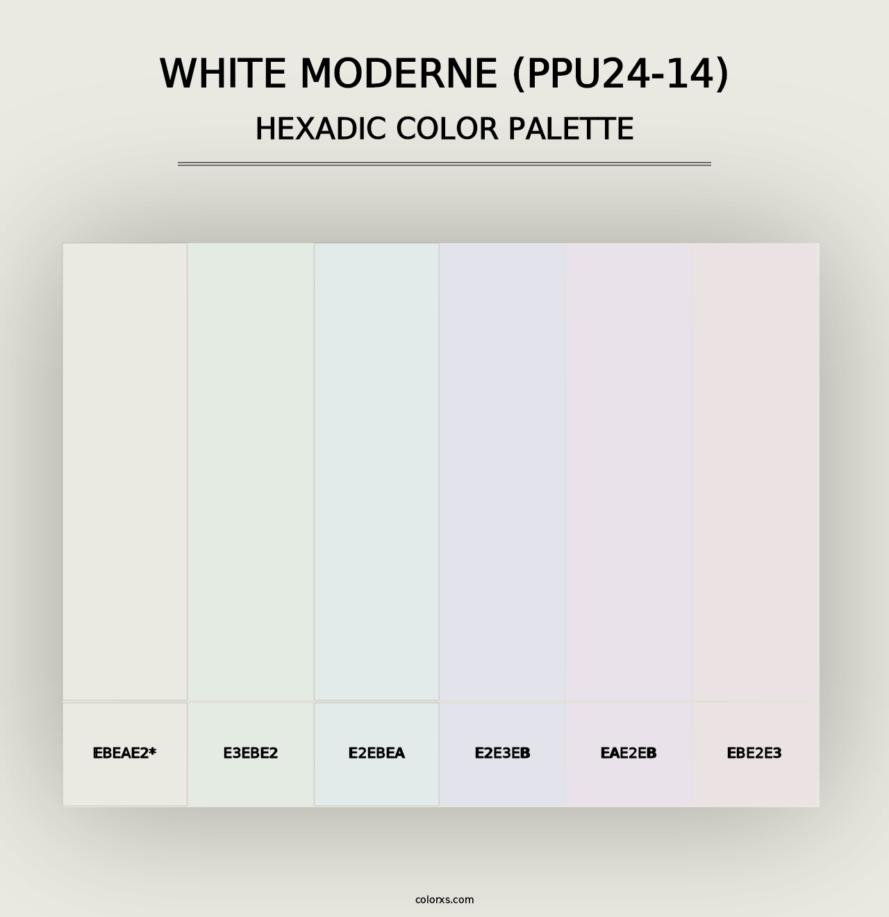 White Moderne (PPU24-14) - Hexadic Color Palette