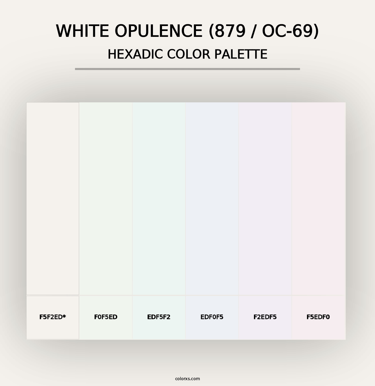 White Opulence (879 / OC-69) - Hexadic Color Palette