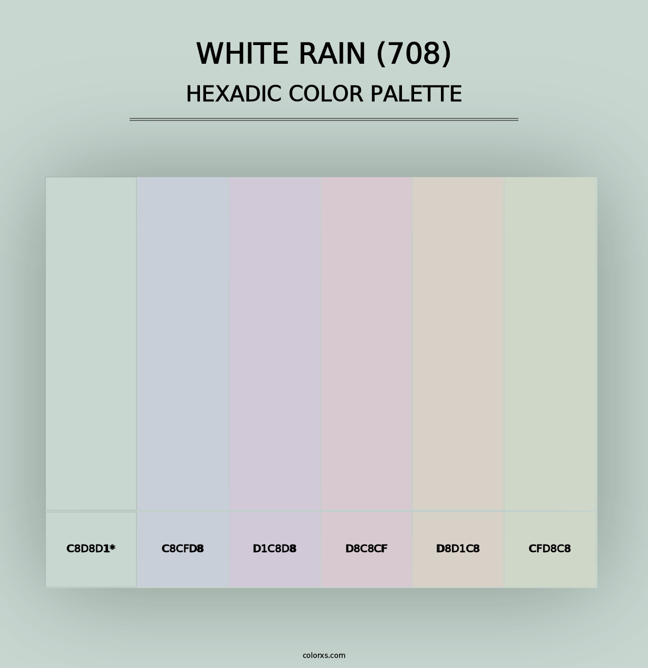 White Rain (708) - Hexadic Color Palette