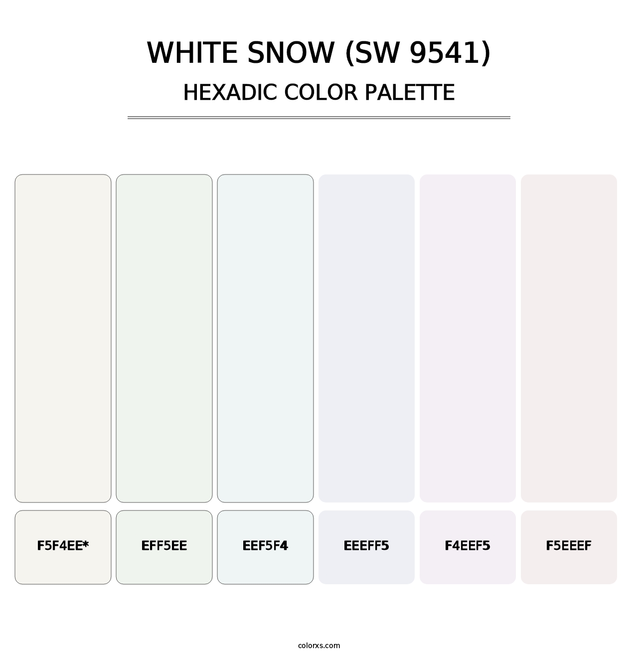 White Snow (SW 9541) - Hexadic Color Palette