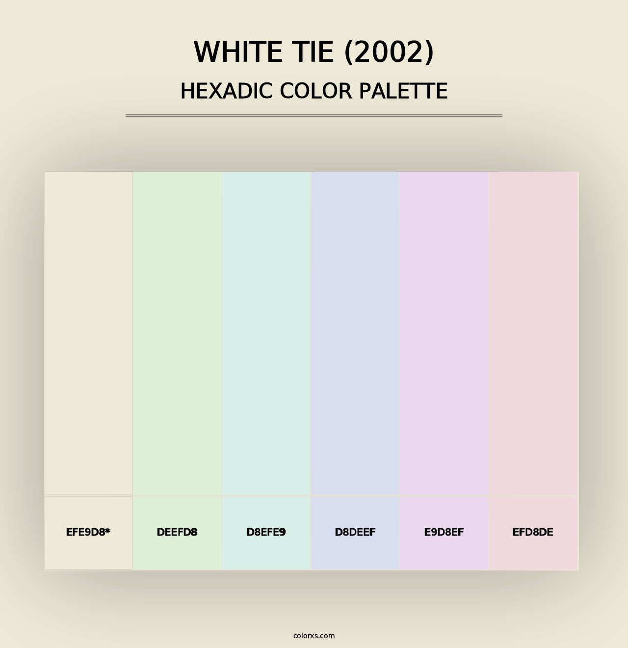 White Tie (2002) - Hexadic Color Palette