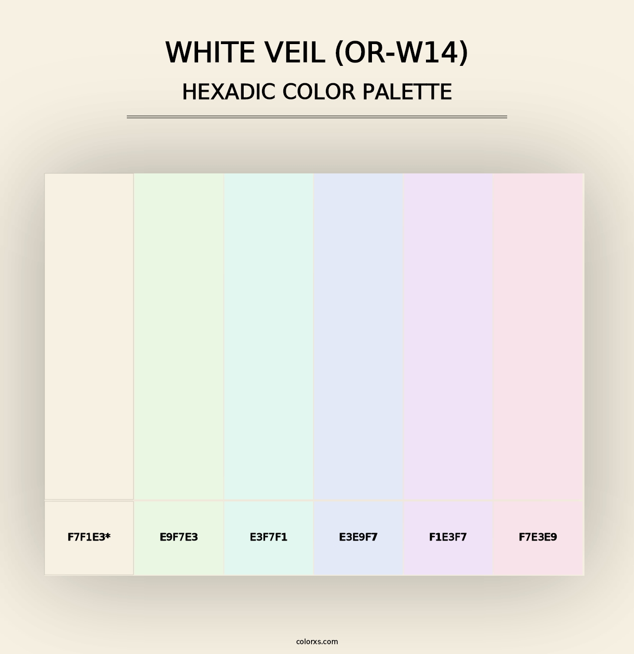 White Veil (OR-W14) - Hexadic Color Palette