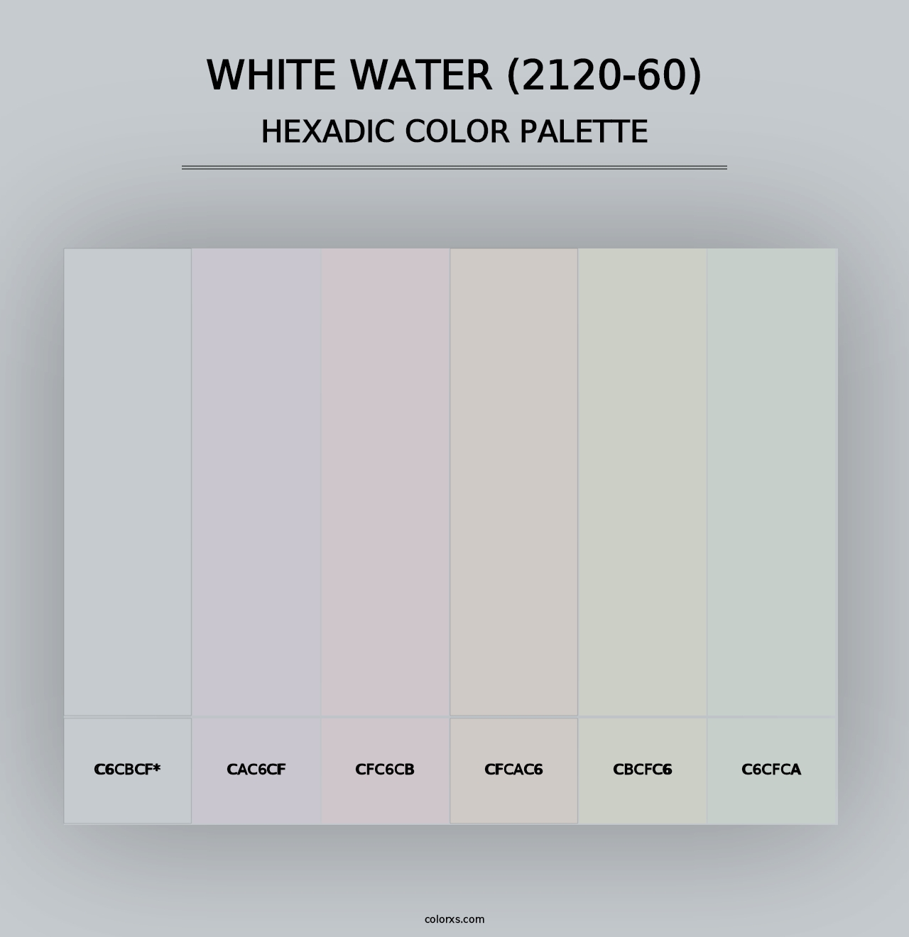 White Water (2120-60) - Hexadic Color Palette