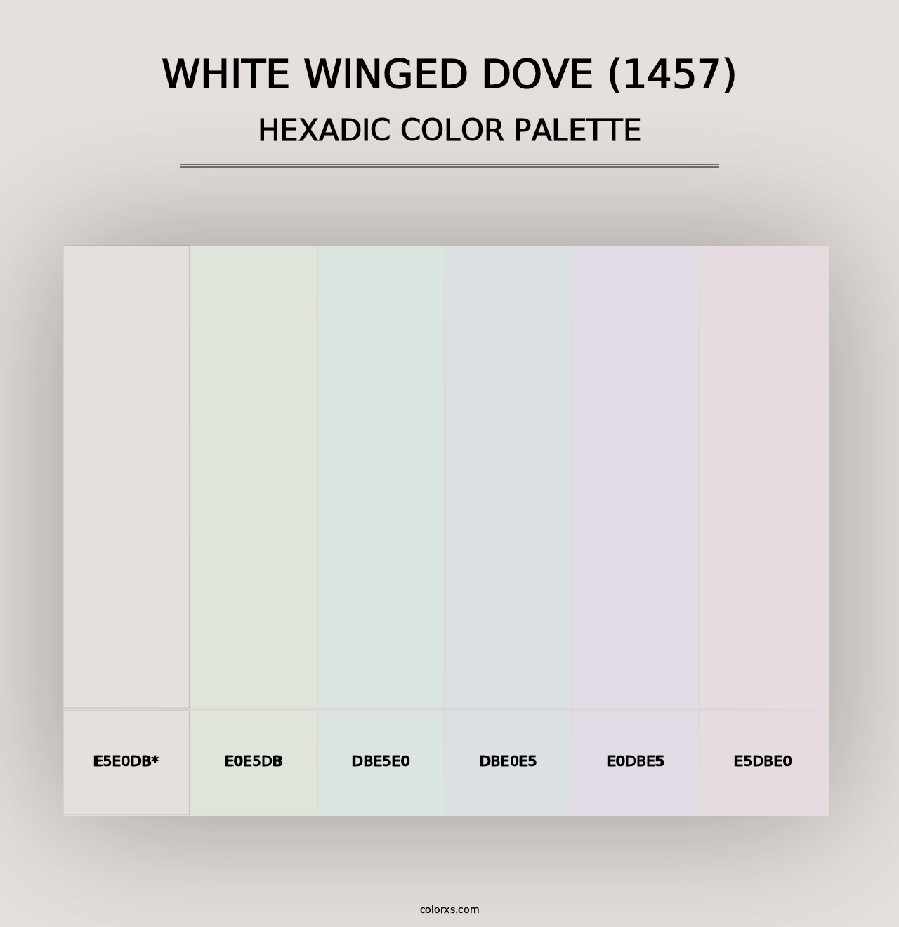 White Winged Dove (1457) - Hexadic Color Palette