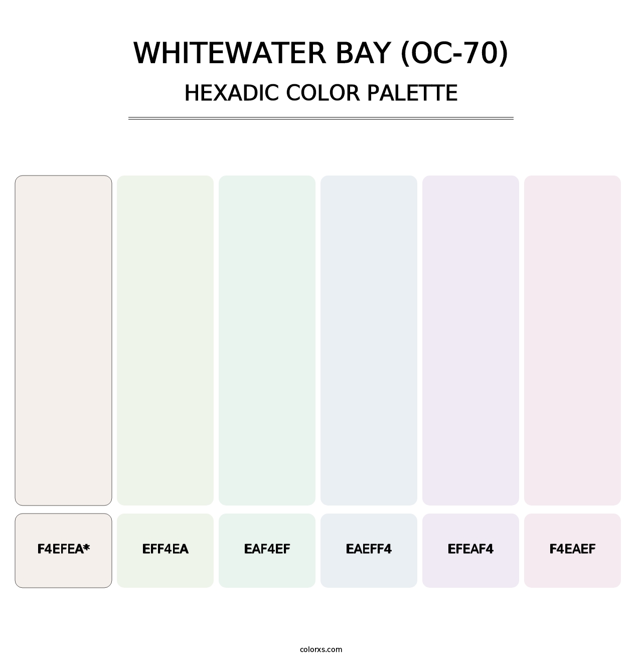 Whitewater Bay (OC-70) - Hexadic Color Palette