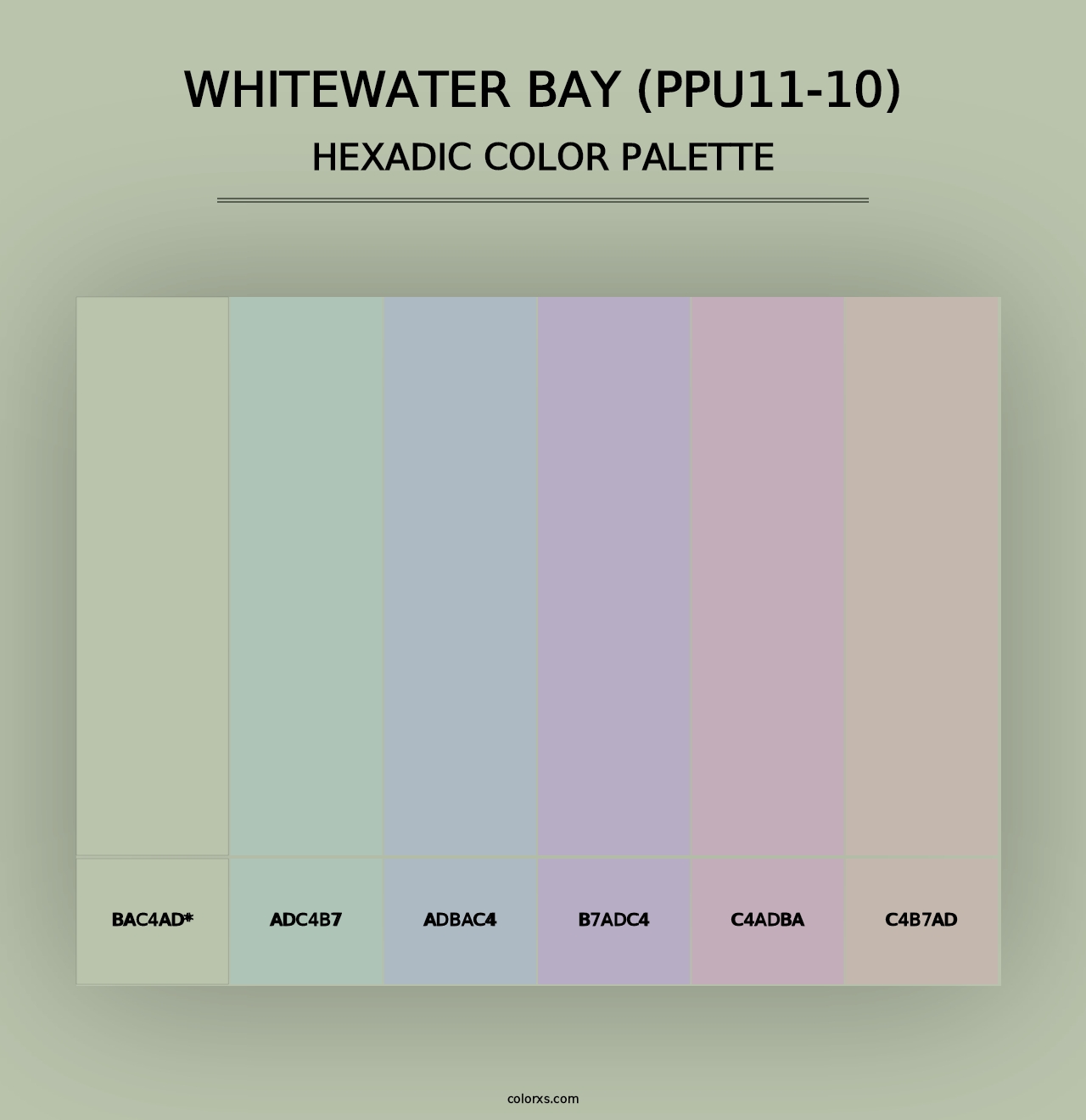 Whitewater Bay (PPU11-10) - Hexadic Color Palette