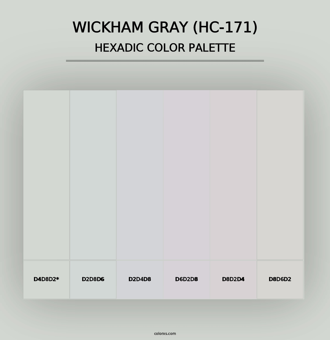 Wickham Gray (HC-171) - Hexadic Color Palette