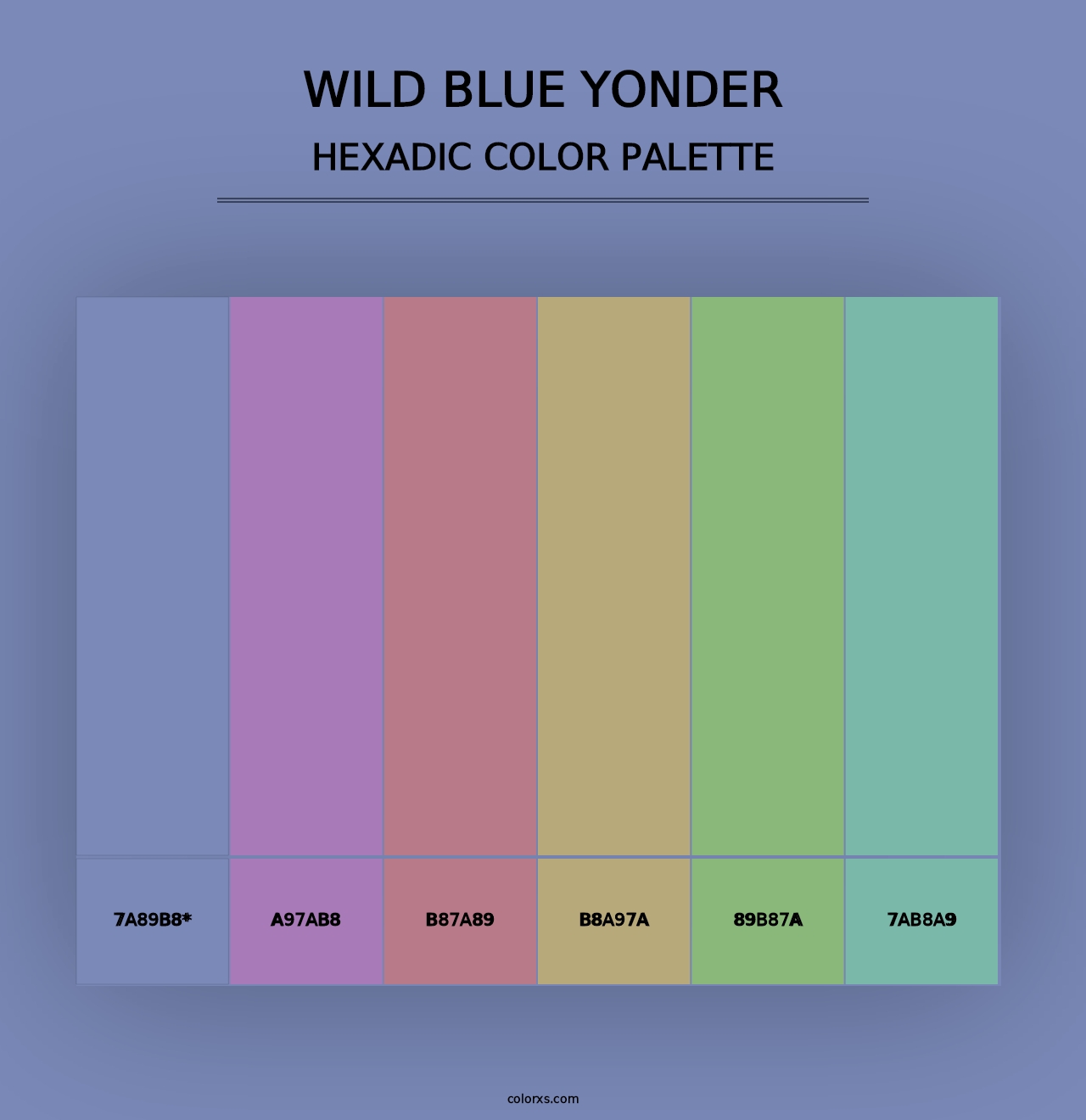 Wild Blue Yonder - Hexadic Color Palette